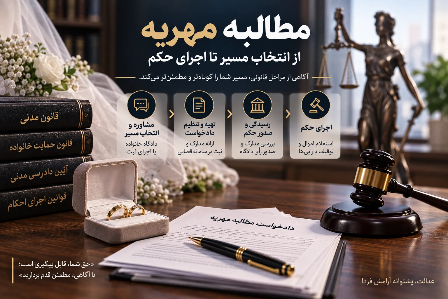 مطالبه مهریه؛ از انتخاب مسیر تا اجرای حکم