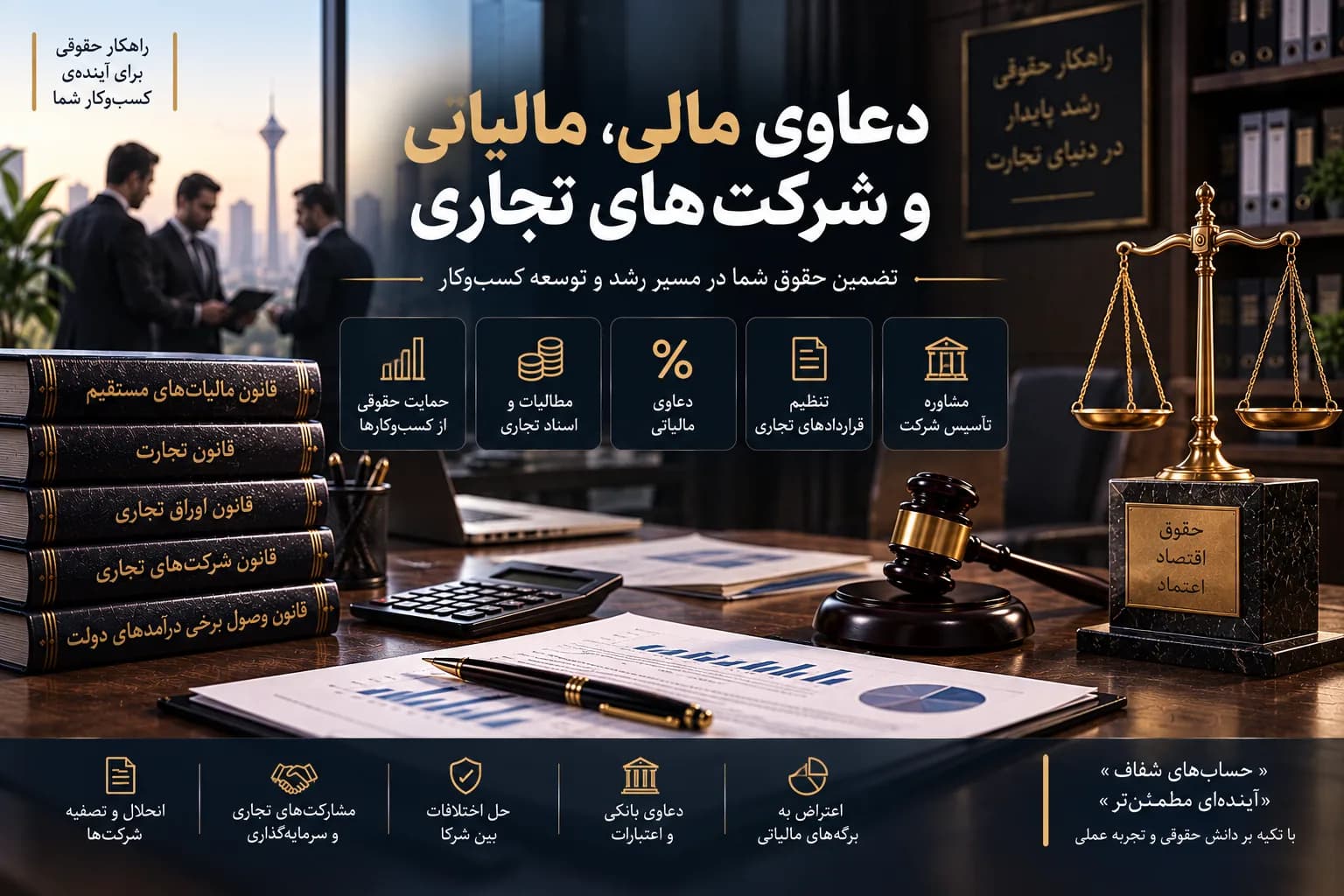 دعاوی مالی، مالیاتی و شرکت‌های تجاری