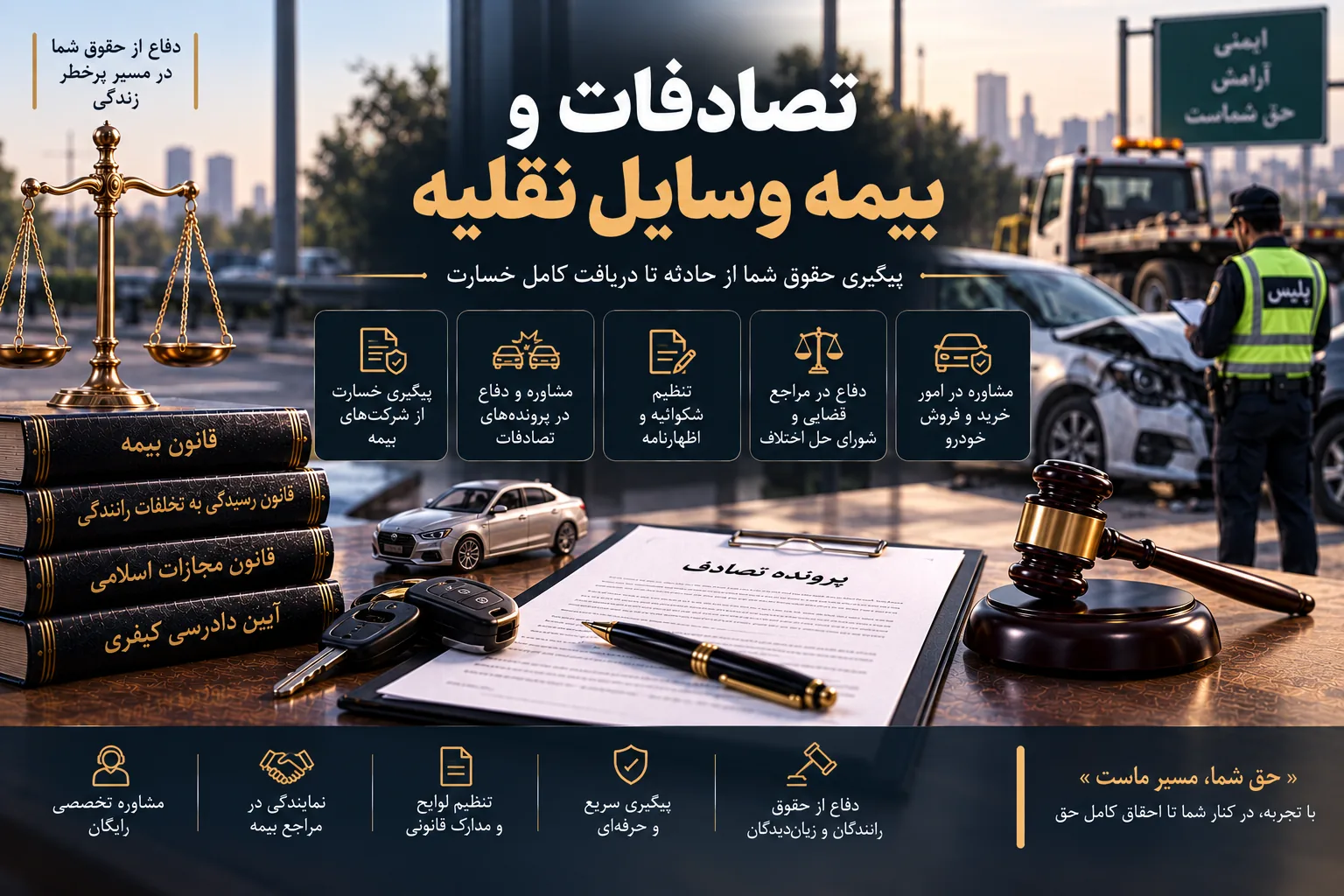 تصادفات و بیمه وسایل نقلیه